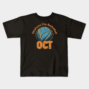 Oklahoma City Thunder, basketball, nba Kids T-Shirt